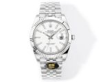 Rolex Datejust 3235 Movement 41mm 904L Steel Fluted Bezel Index White Face Jubilee Band Watch
